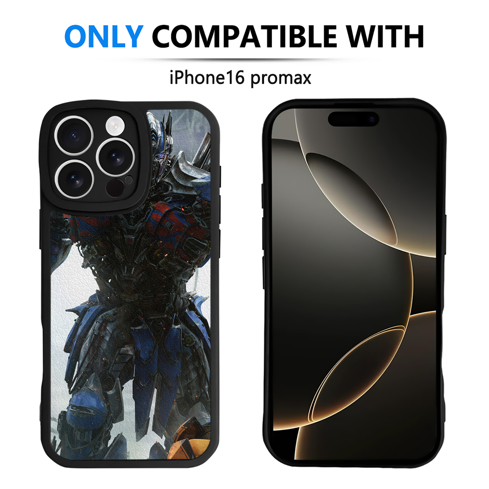 （画像用） Transformers トランスフォーマー 【iPhone 16シリーズ対応】シリコンスマホケース（レザー調） 材質：シリコン